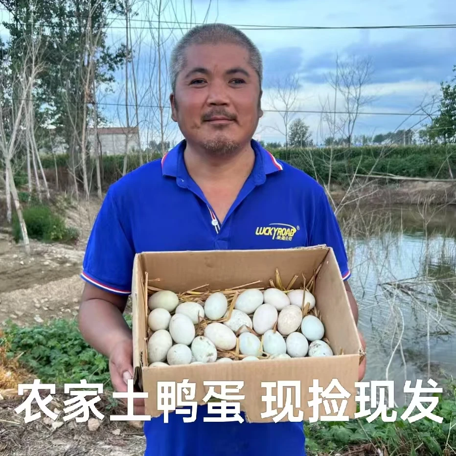 正宗农村散养土鸭蛋新鲜鸭蛋现捡现发腌制烹饪水煮