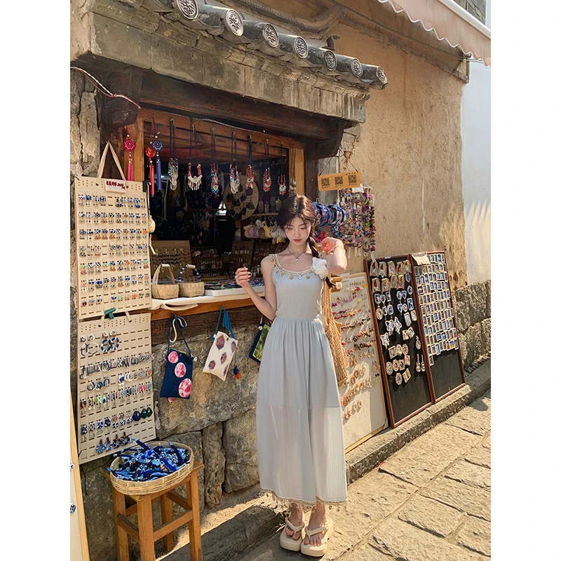 【HRG清仓】夏季气质贝壳波西米亚度假风设计连衣裙251U0910