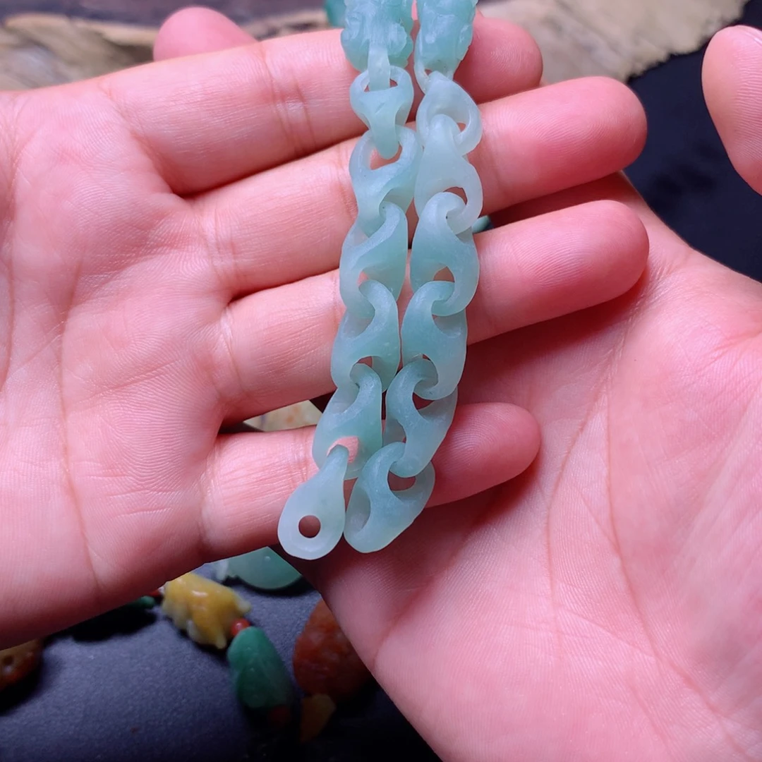 定制翡翠未镶嵌杰*手链