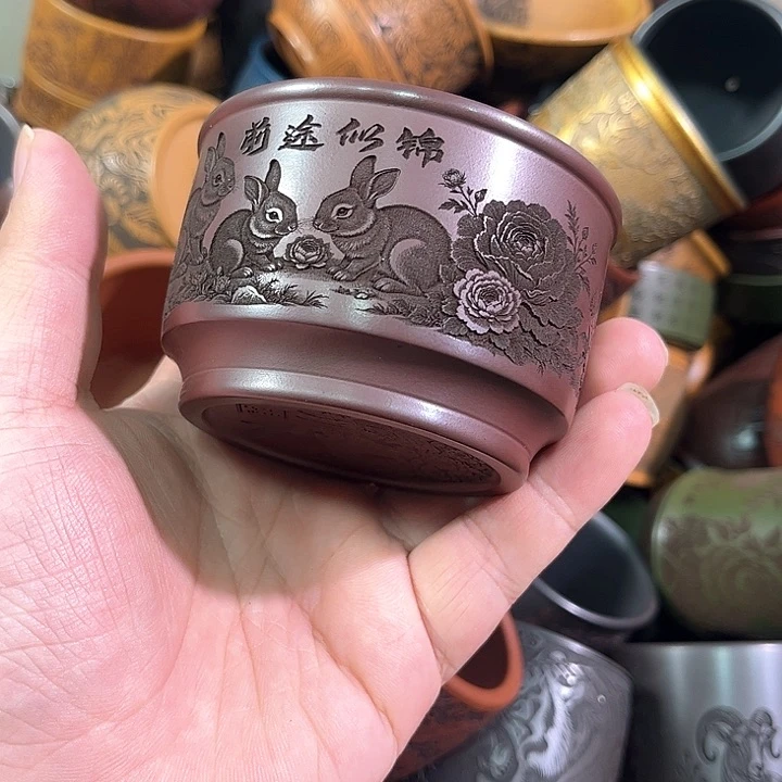 茶杯紫砂全手工紫砂主人杯