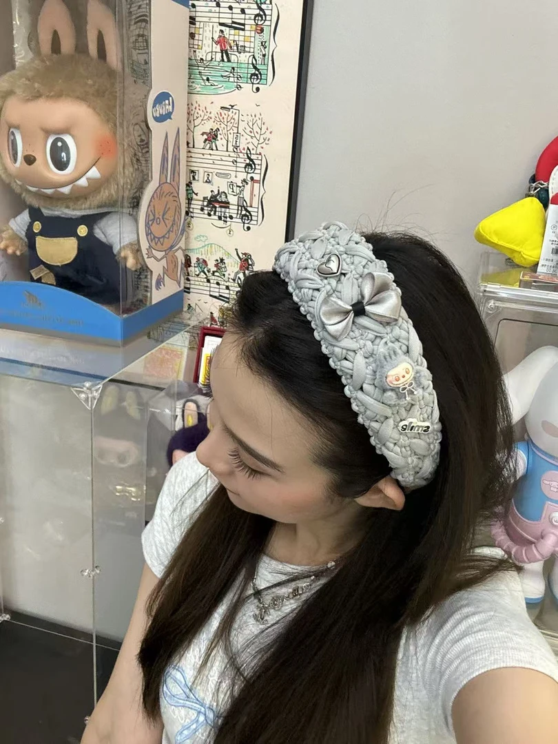 可爱卡通宽边编织发箍韩系发饰#ky255