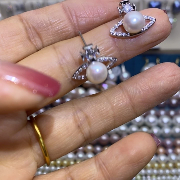 银S925镶嵌淡水珍珠珠宝首饰