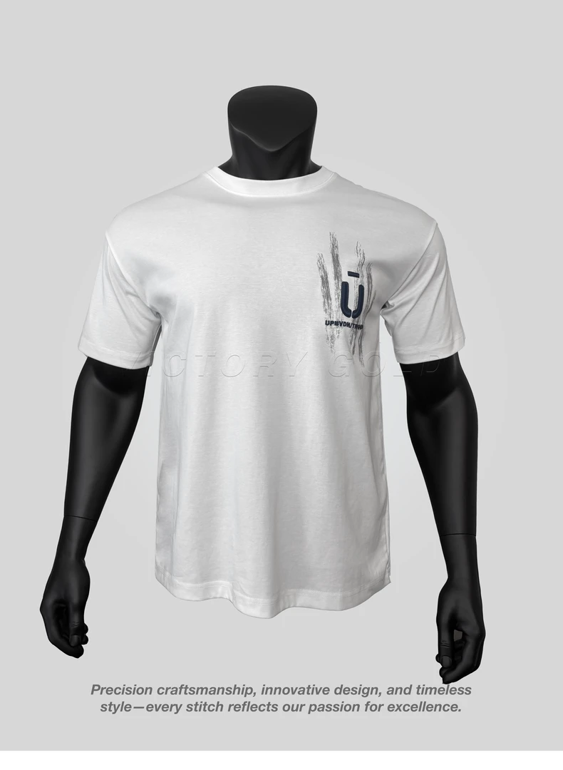 VGOLD高质感街头时尚潮流透气短袖T恤宽松休闲设计感百搭T恤7341#