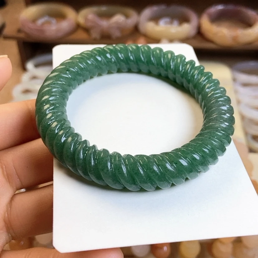 【闪购商品】石英质玉手镯未镶嵌浪***扉55-56圈
