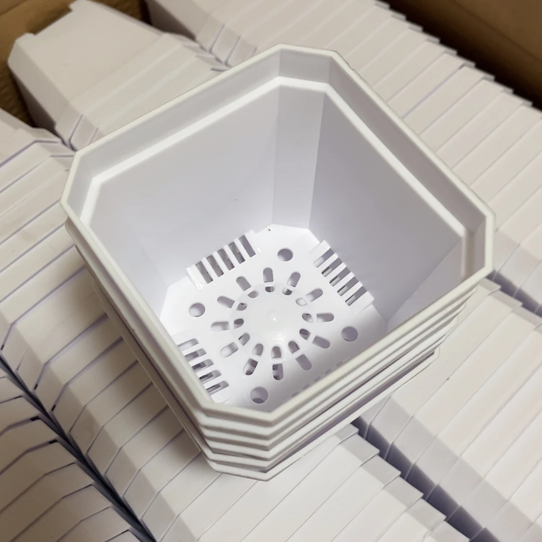 薄***荷加厚斜角口10高8.5白盆20个无托