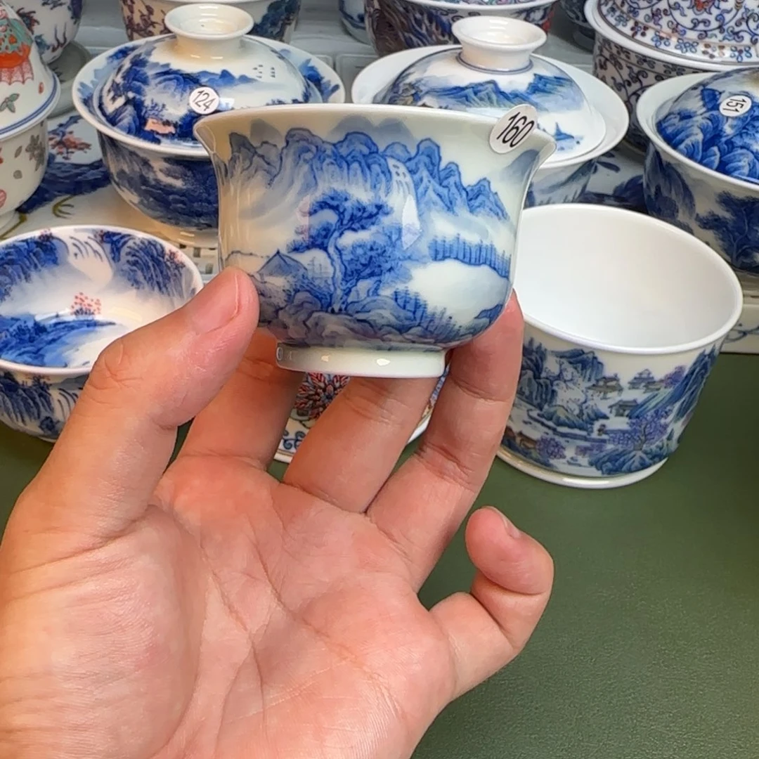 彦祖纯手工手绘茶具160