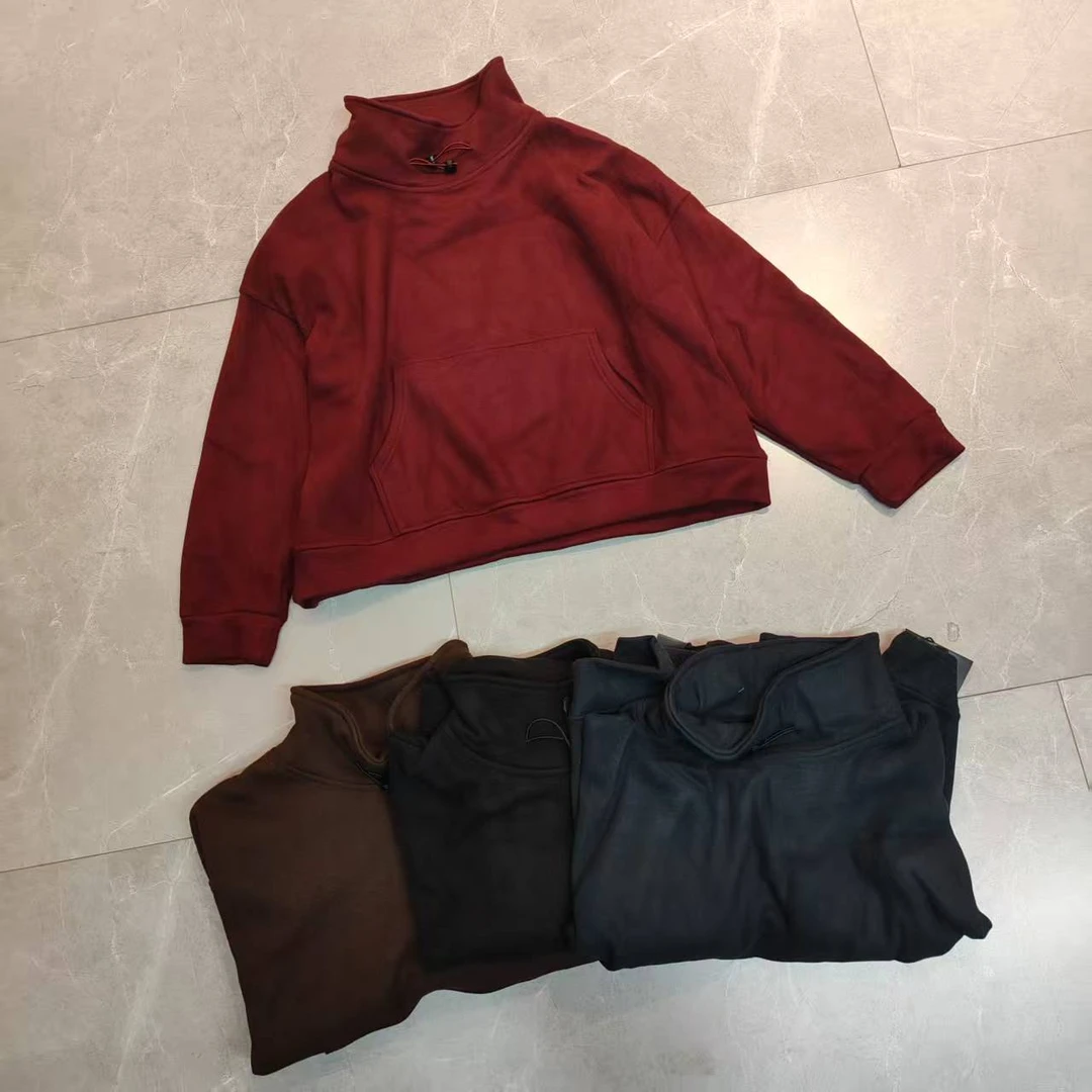 8289（飞儿同款）卫衣女款纯色卫衣秋冬新款内搭加厚打底