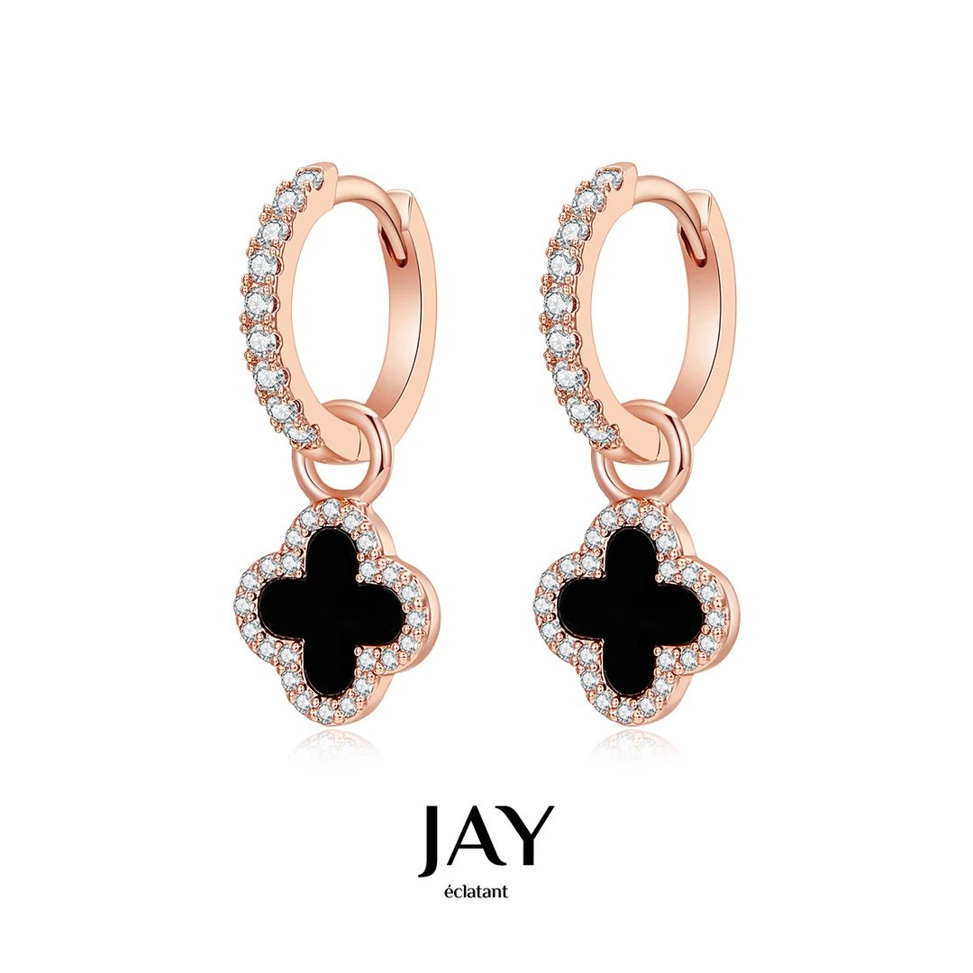 合金耳饰 小香风四叶草耳环2025新款爆款高级感氛围感配饰小众