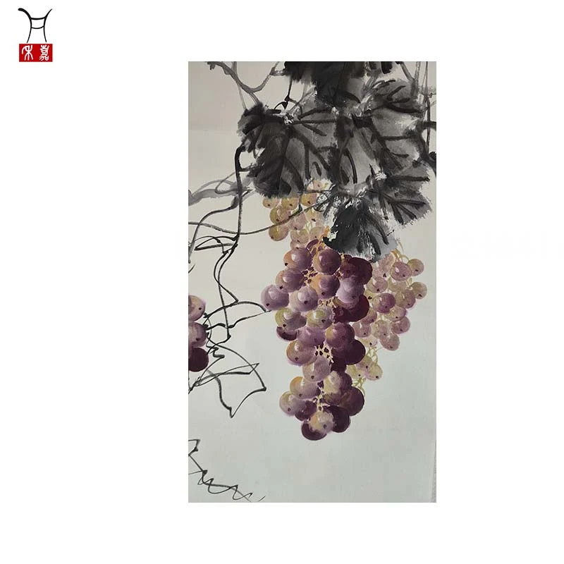 L1038葡萄立轴41x68/2.5平尺