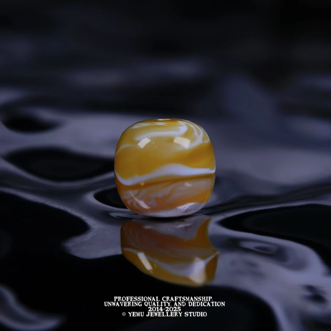 E10（10.0mm)10毫米彩沁溶洞妖孽老型 一物一拍 天然俄料琥珀蜜蜡