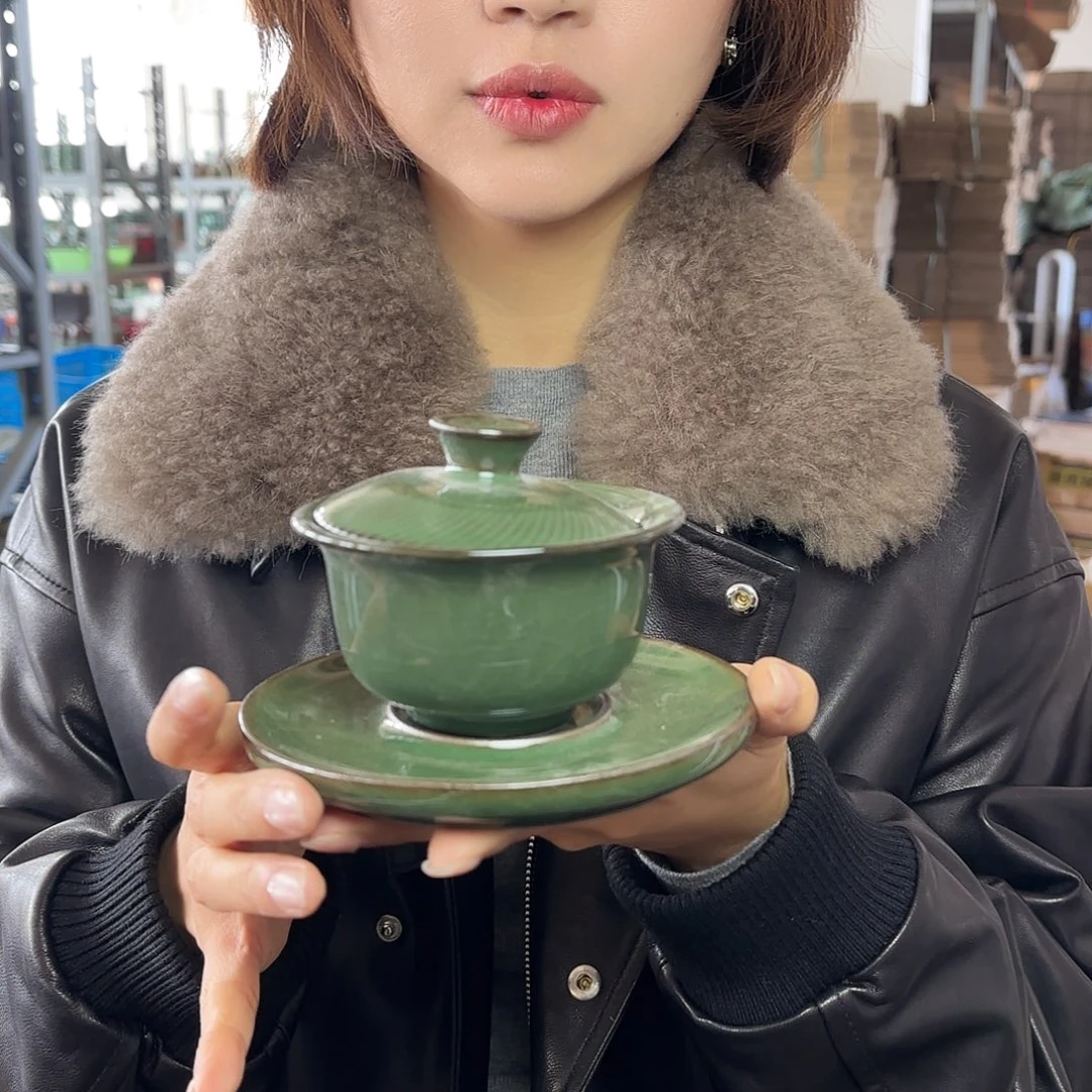 龙泉云间青瓷小米茶器