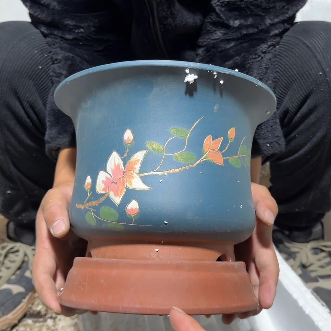 紫砂花盆口径24高度24