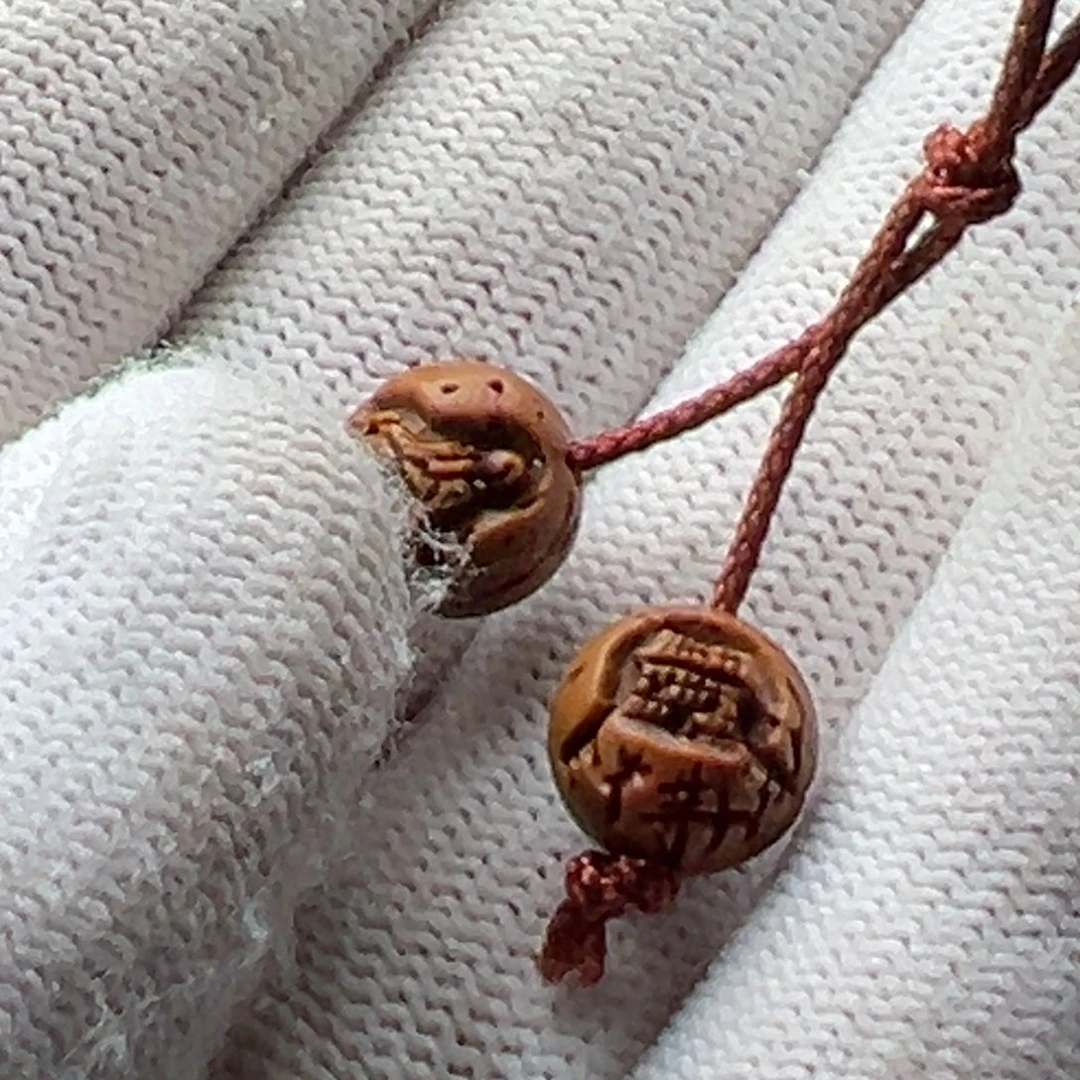 饭***子桃木桃核纯手工艺品