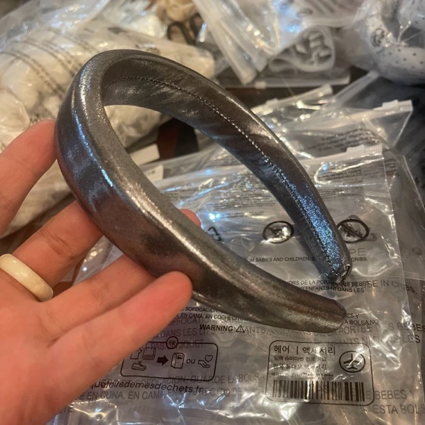 TT316 泡菜尾单银色系金属质感高颅顶3cm｜淘贩