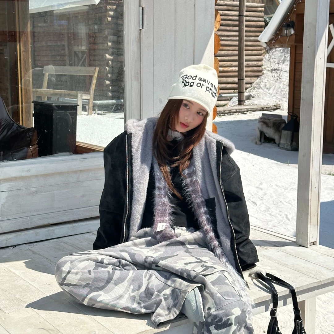 【琥珀流光】荔枝软皮1500g连帽座山雕皮男女冬季加绒毛领