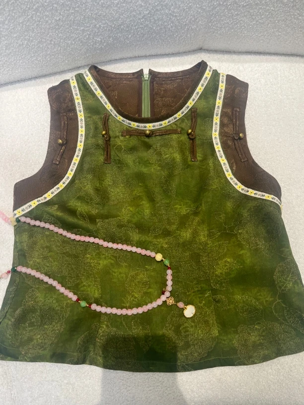 南油朱朱圆领短款 绿色00102