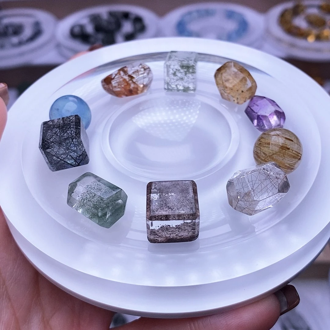 水晶天然水晶定制打孔不退不换未镶嵌