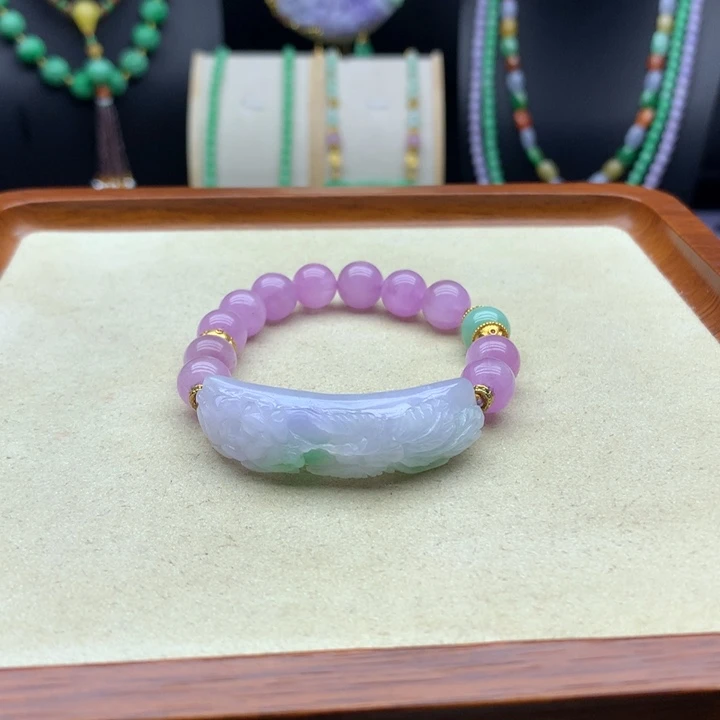 翡翠未镶嵌手链翡翠手牌