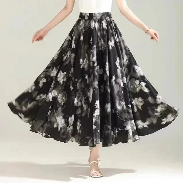【小泉粉丝专属】女士高腰印花半身裙2268