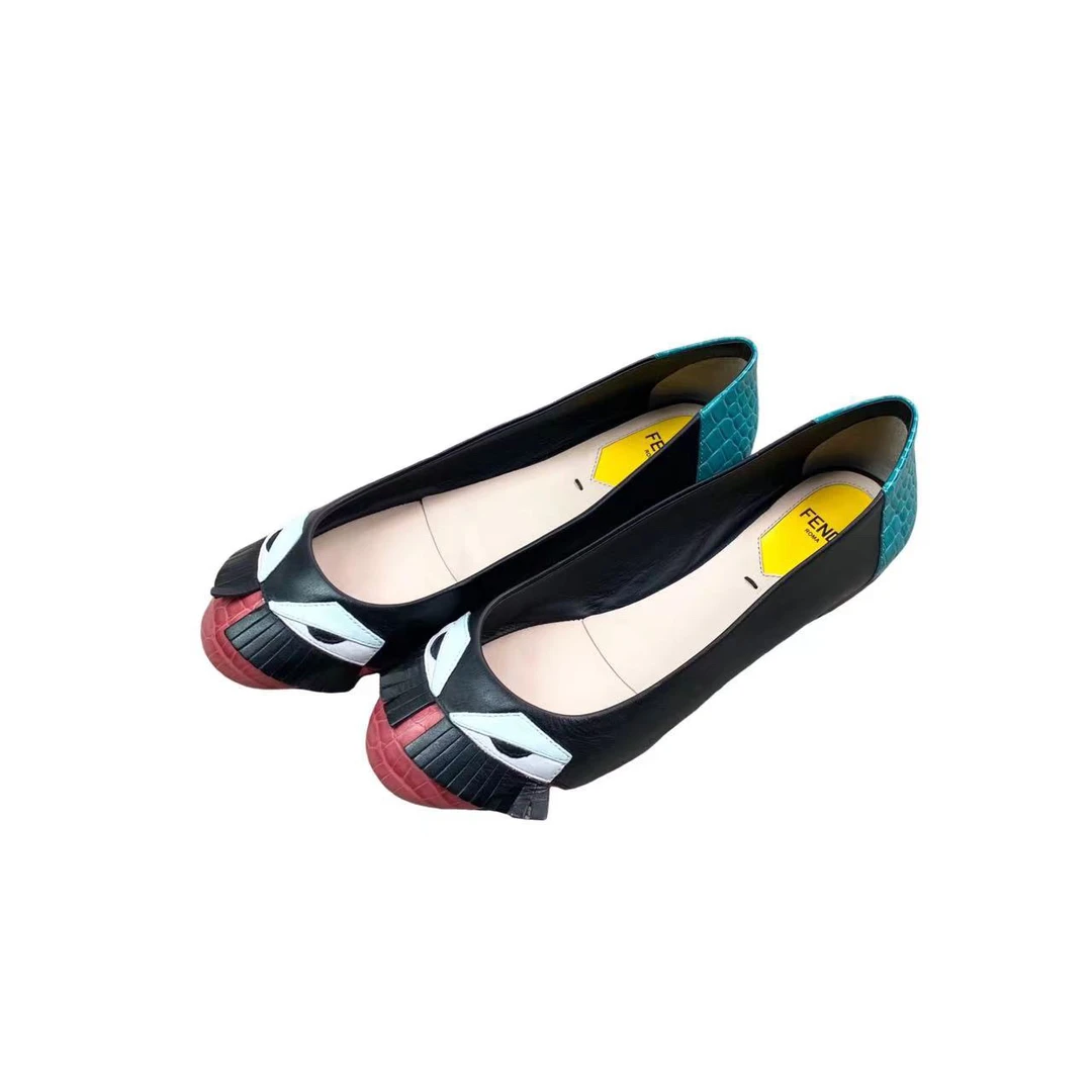 95新 FENDI/芬迪 bb0639 怪兽平底鞋 36码