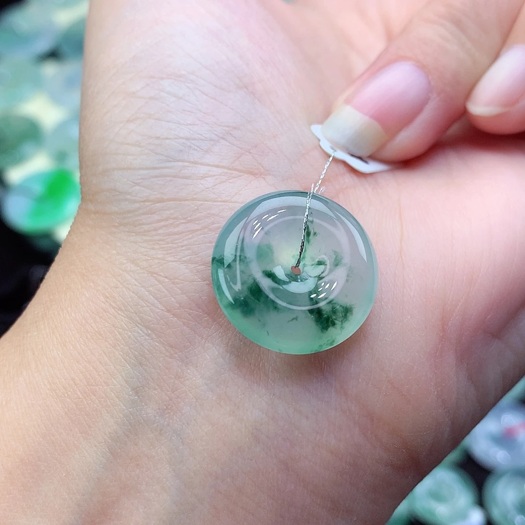 翡翠颈饰未镶嵌尺寸19.3-5.5