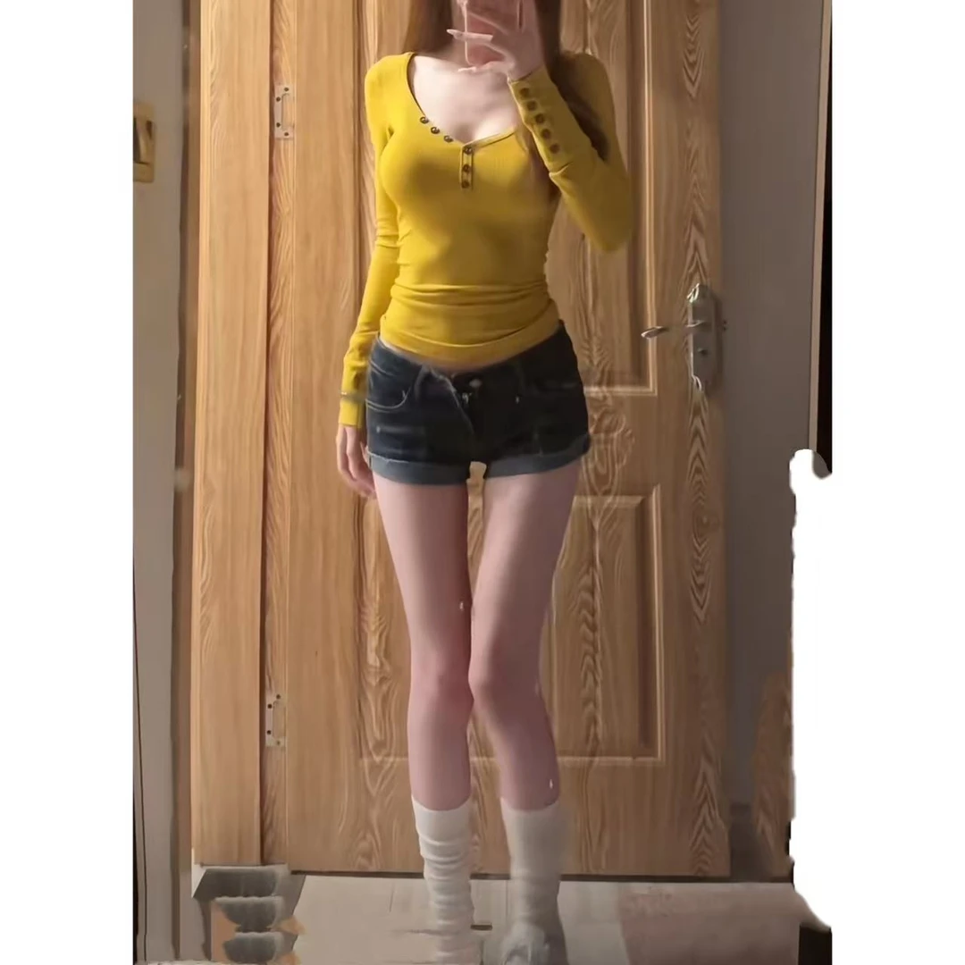 徐秋阳 忘忧岛  百搭时尚休闲设计感显瘦显白上衣12083