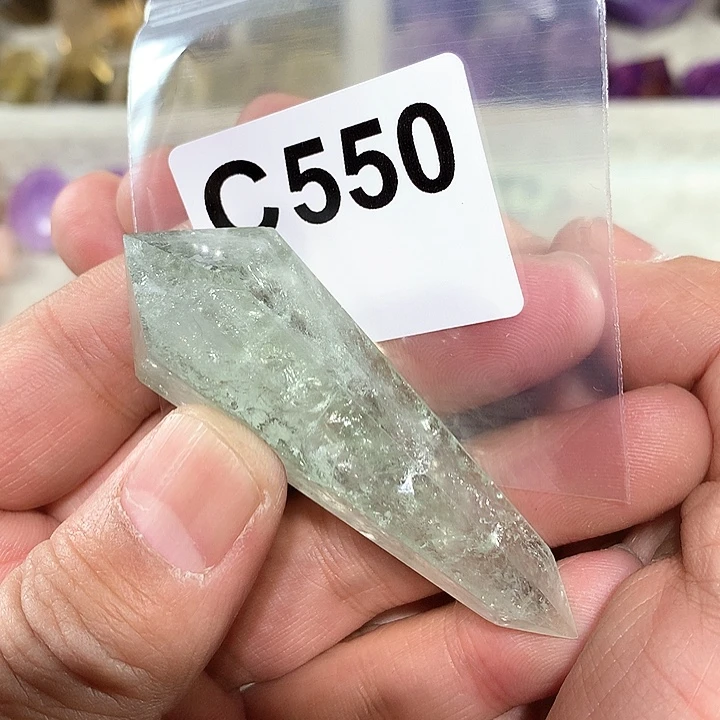 绿水晶天然水晶柱子C550未镶嵌?