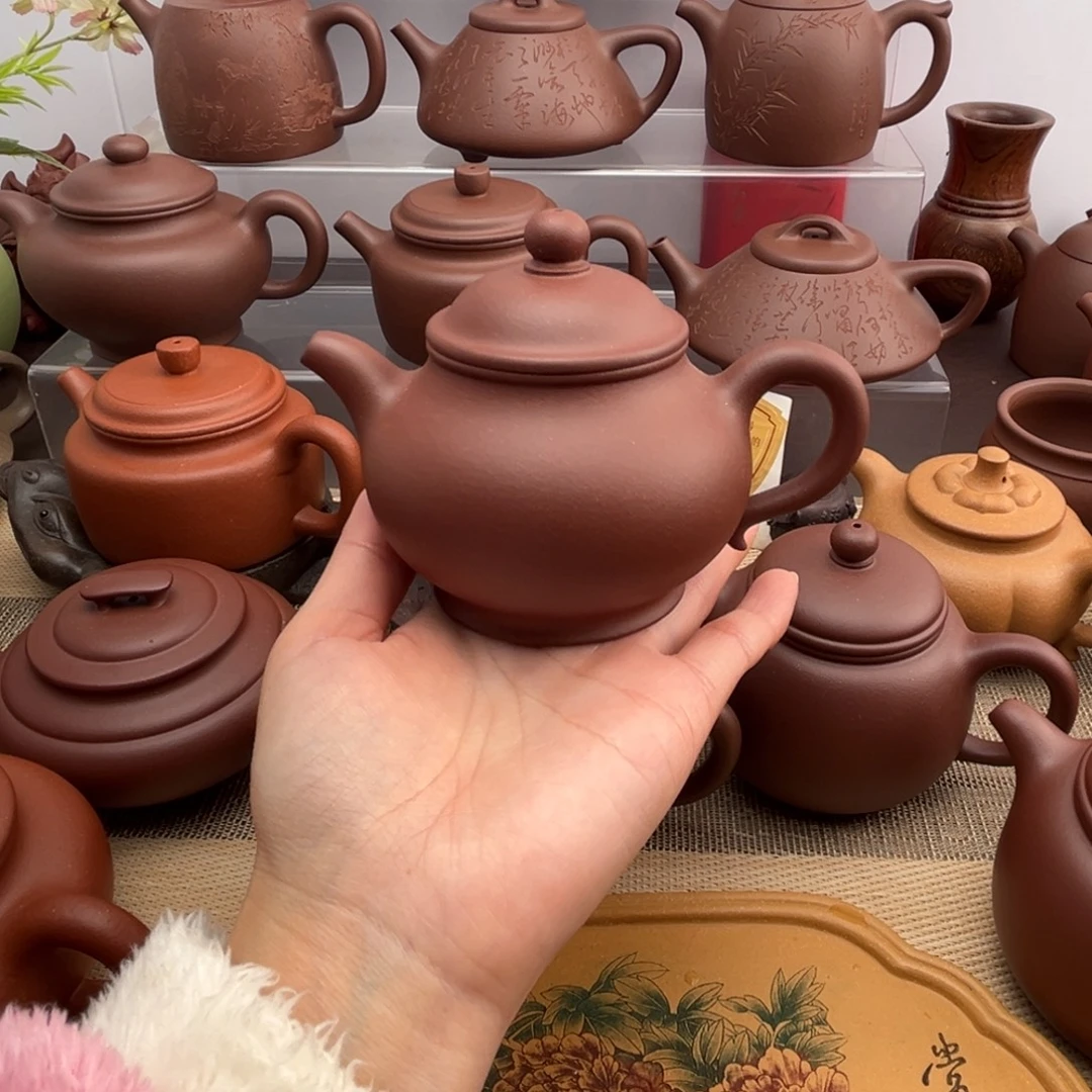 紫砂茶壶紫泥高潘壶家用