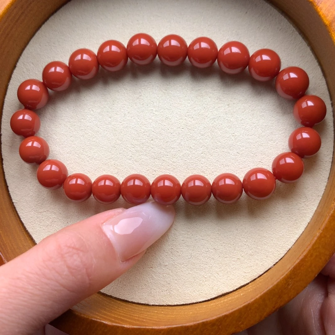 南红玛瑙未镶嵌保山天然原矿南红8mm+手串