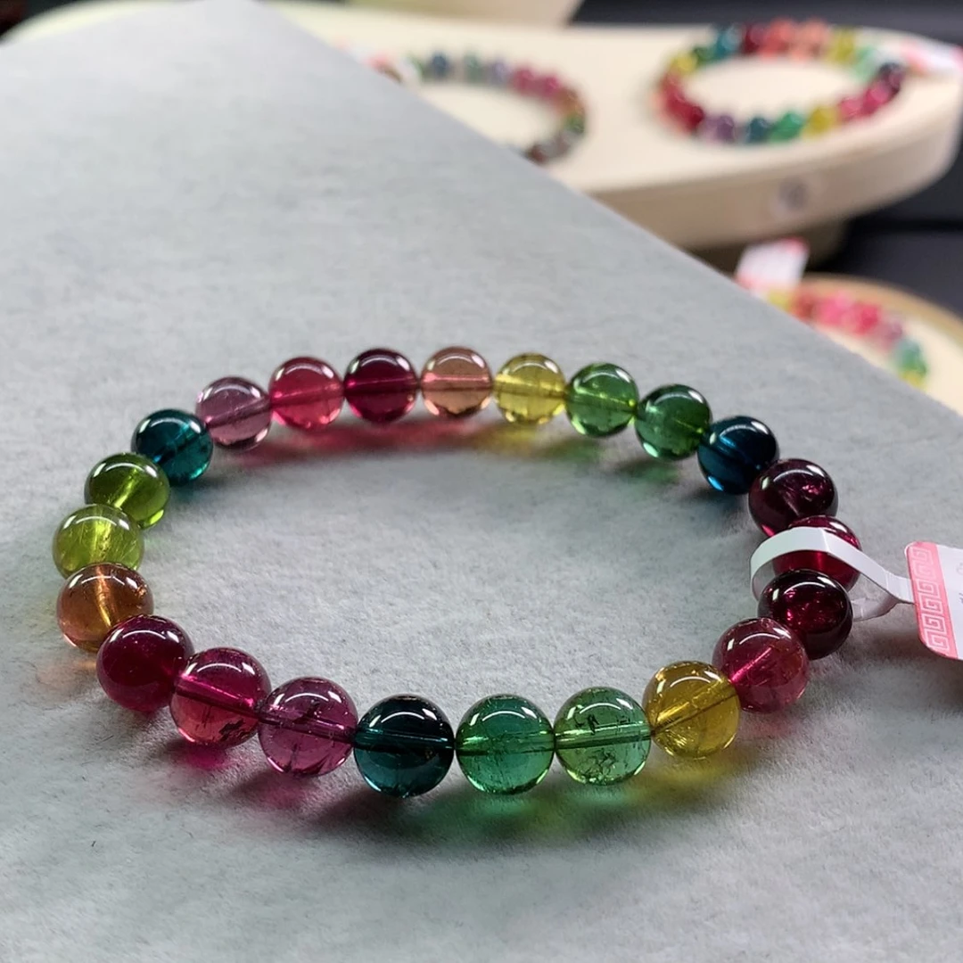 【闪购商品】碧玺手链未镶嵌碧玺色标单圈8