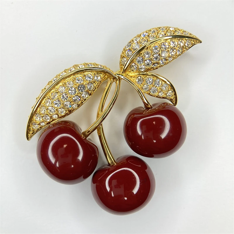 合金胸针 joan rivers红色樱桃胸针1-11【2070117-044】