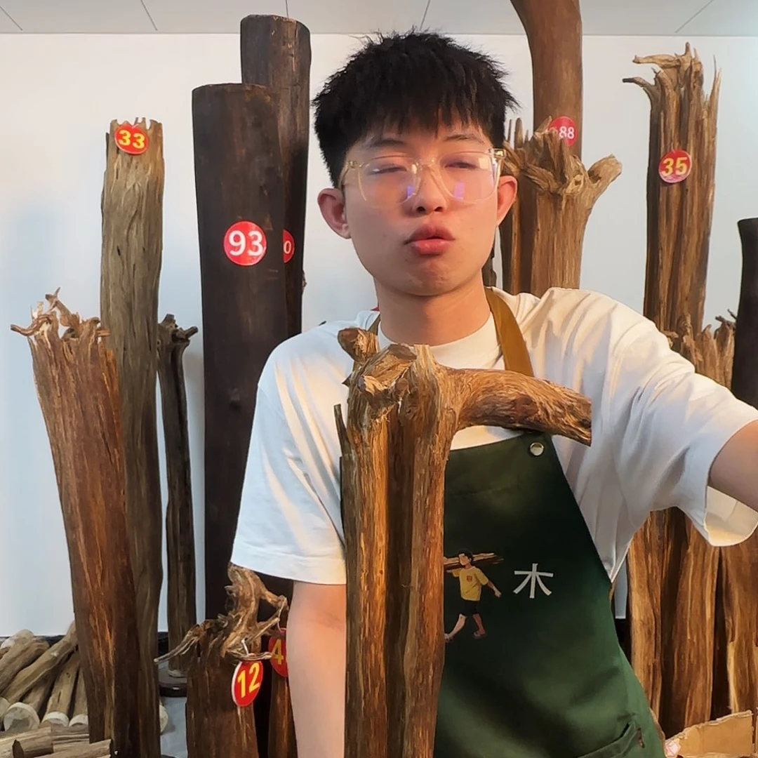 沉香摆件沉香天然原木摆件➕底座