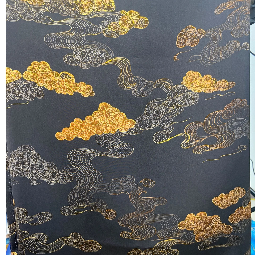 祥云重缎皮子薯莨香云纱服装面料