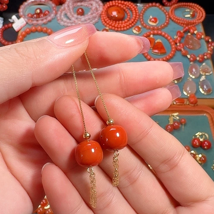 南红玛瑙银S925镶嵌11+