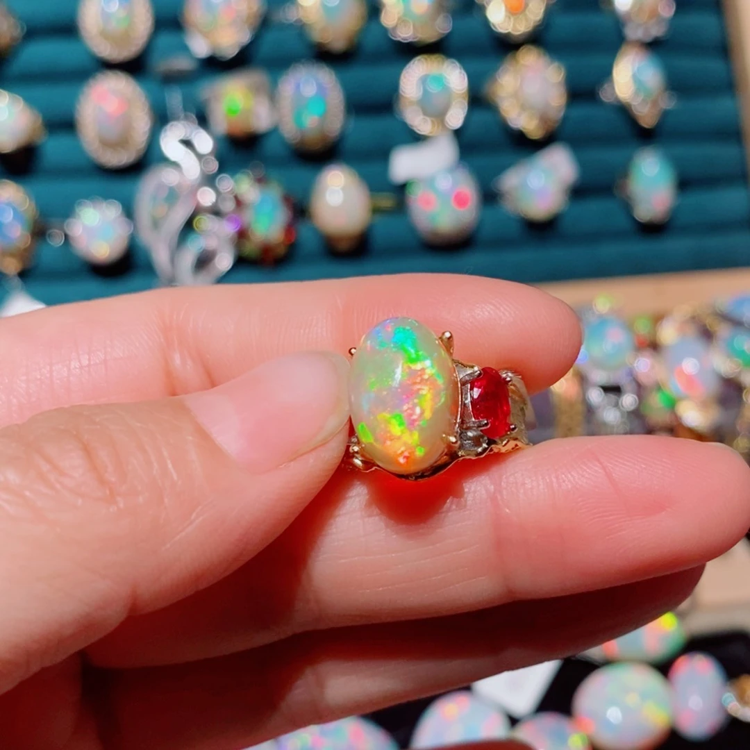 欧泊欧泊戒指银S925镶嵌