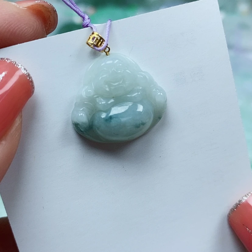 【闪购商品】翡翠颈饰未镶嵌天然翡翠A货佛公
