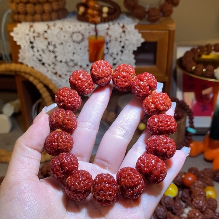 金刚菩提手串195玉华深度包浆安娜籽一物