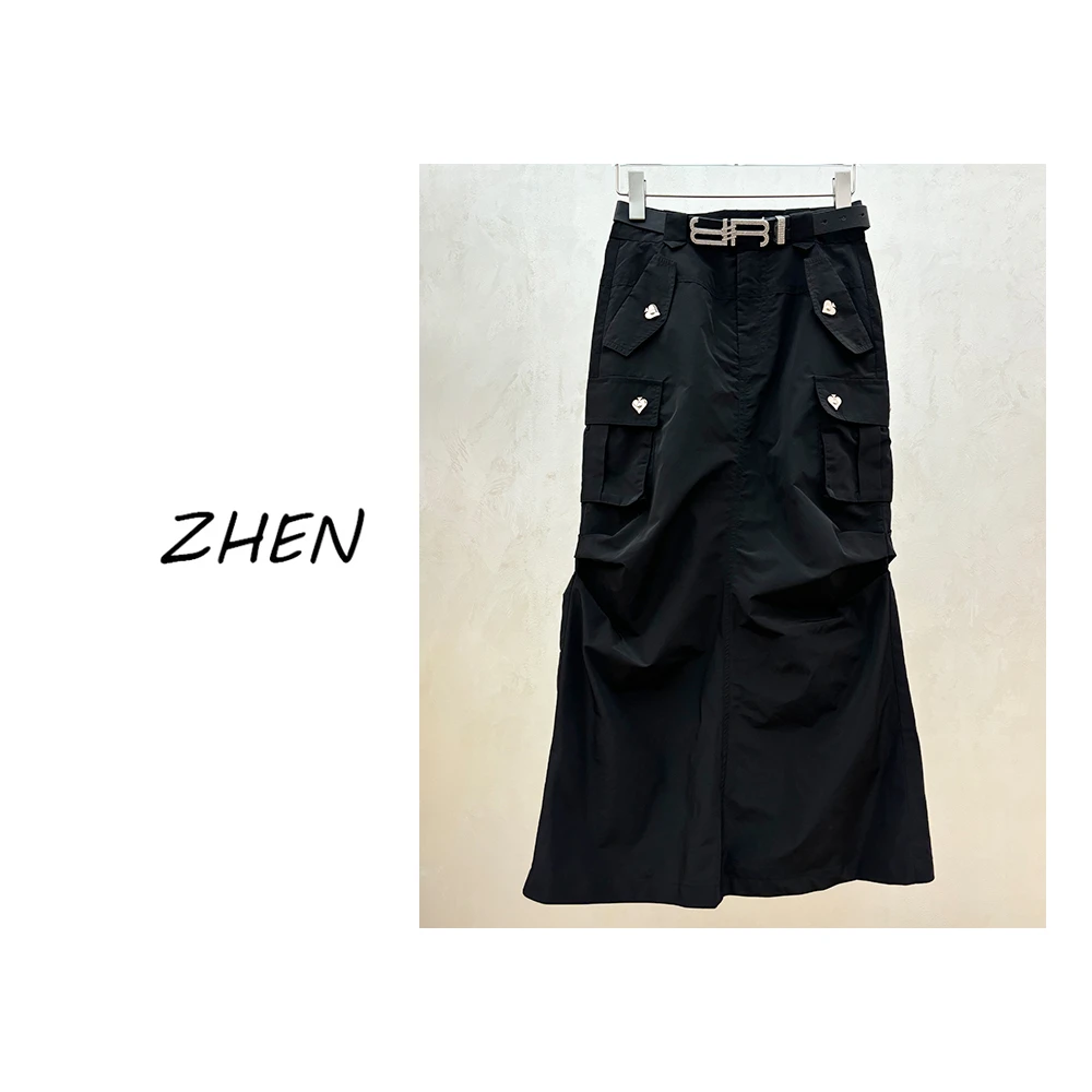 【ZHEN】25Y00019 2025新款半裙显瘦遮肉小众设计款