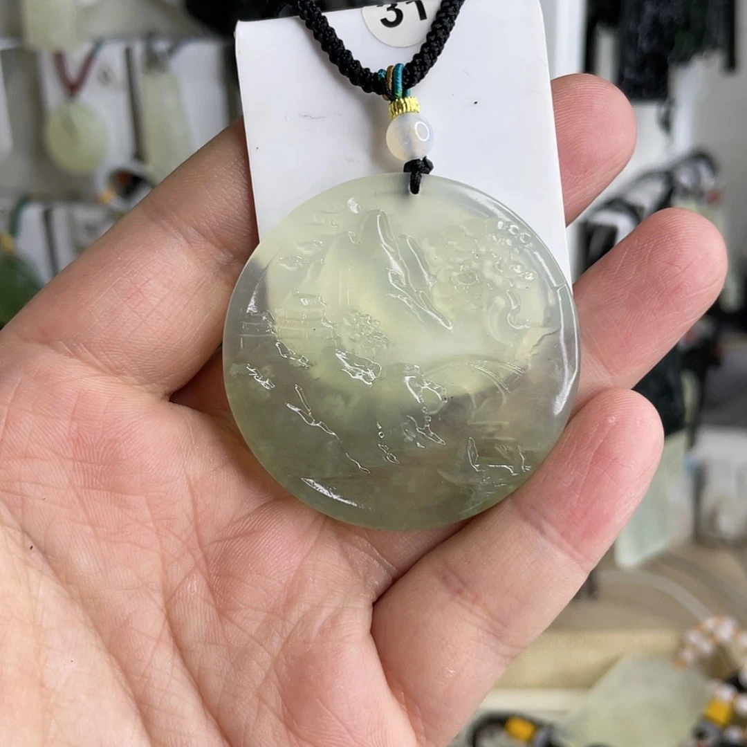 【闪购商品】岫玉颈饰未镶嵌耦*山水