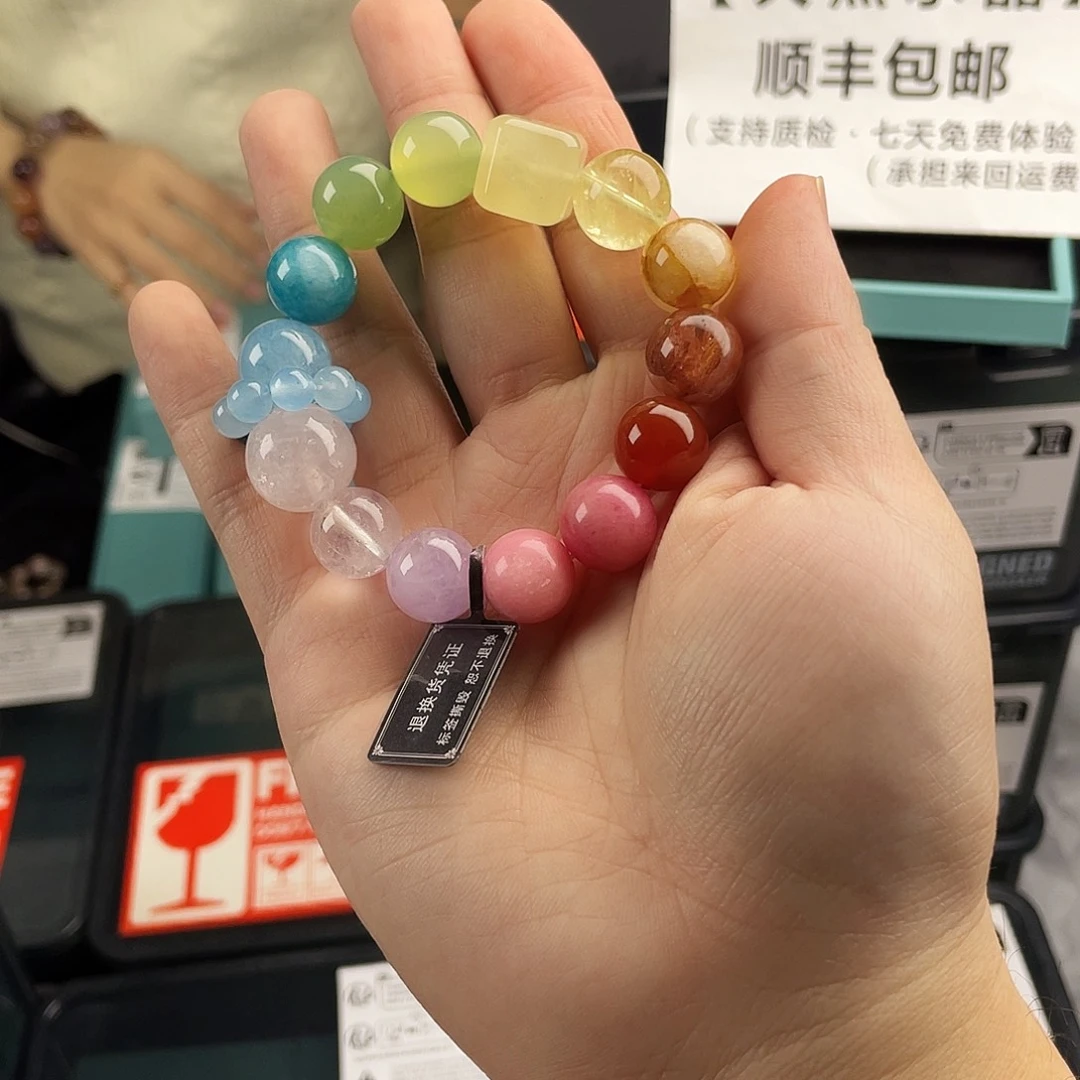 手串银S925镀金镶嵌水晶