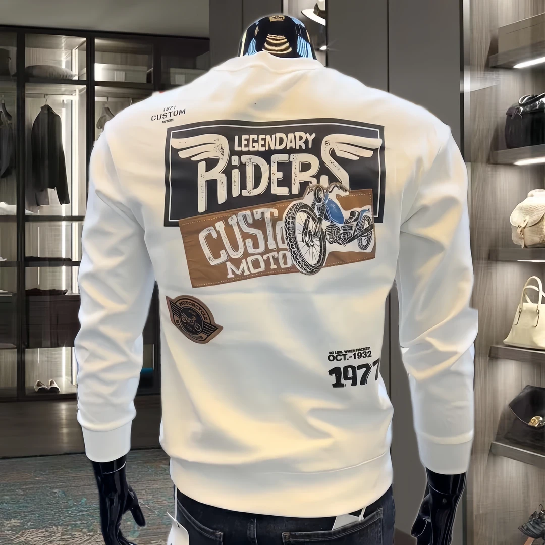 高档秋冬新款潮牌男士卫衣品质时尚百搭简约个性流长袖内搭上衣服