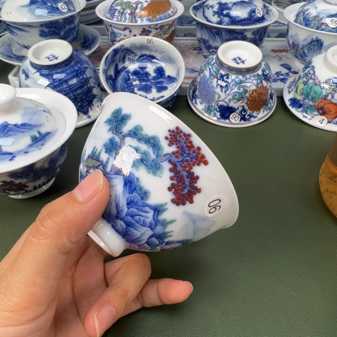 景德镇纯手工纯手绘茶具木木90