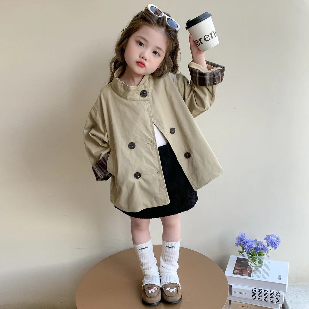 女童风衣外套春秋款2025新款小女孩宝宝时髦秋季早秋上衣儿童秋装