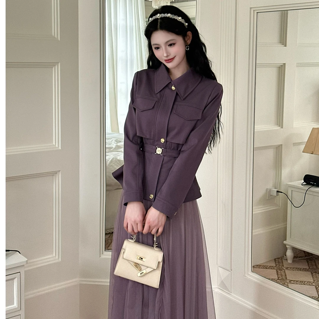 小八定制【费尔曼】25秋季新款时尚气质韩系上衣+半身裙 00152 LSC