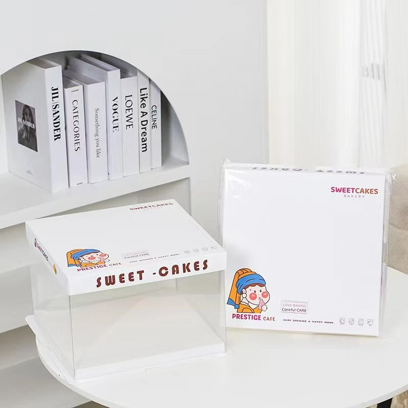 全透明蛋糕盒4寸四寸8八10十生日蛋糕盒子单双三层加高烘焙包装盒