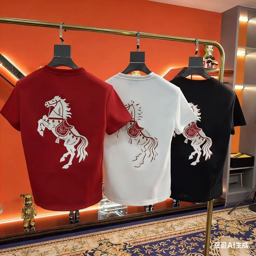 【马年限定纯棉T恤】潮牌T恤时尚百搭宽松版型男女同款