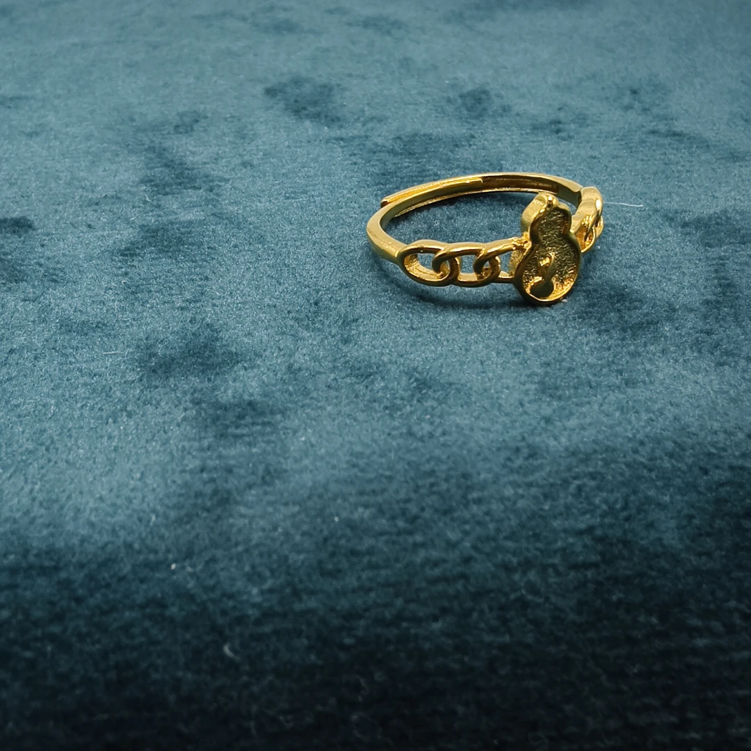 金色葫芦交织戒指A38