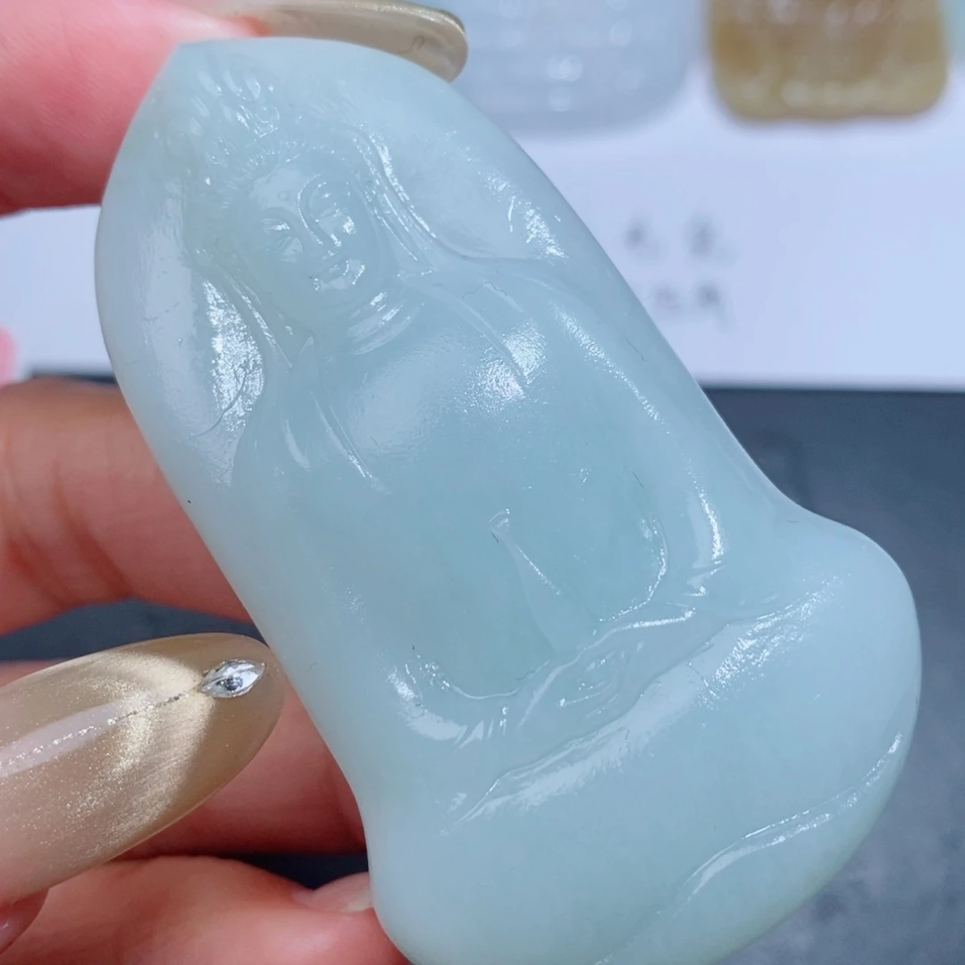 定制翡翠未镶嵌毛货翡翠挂件