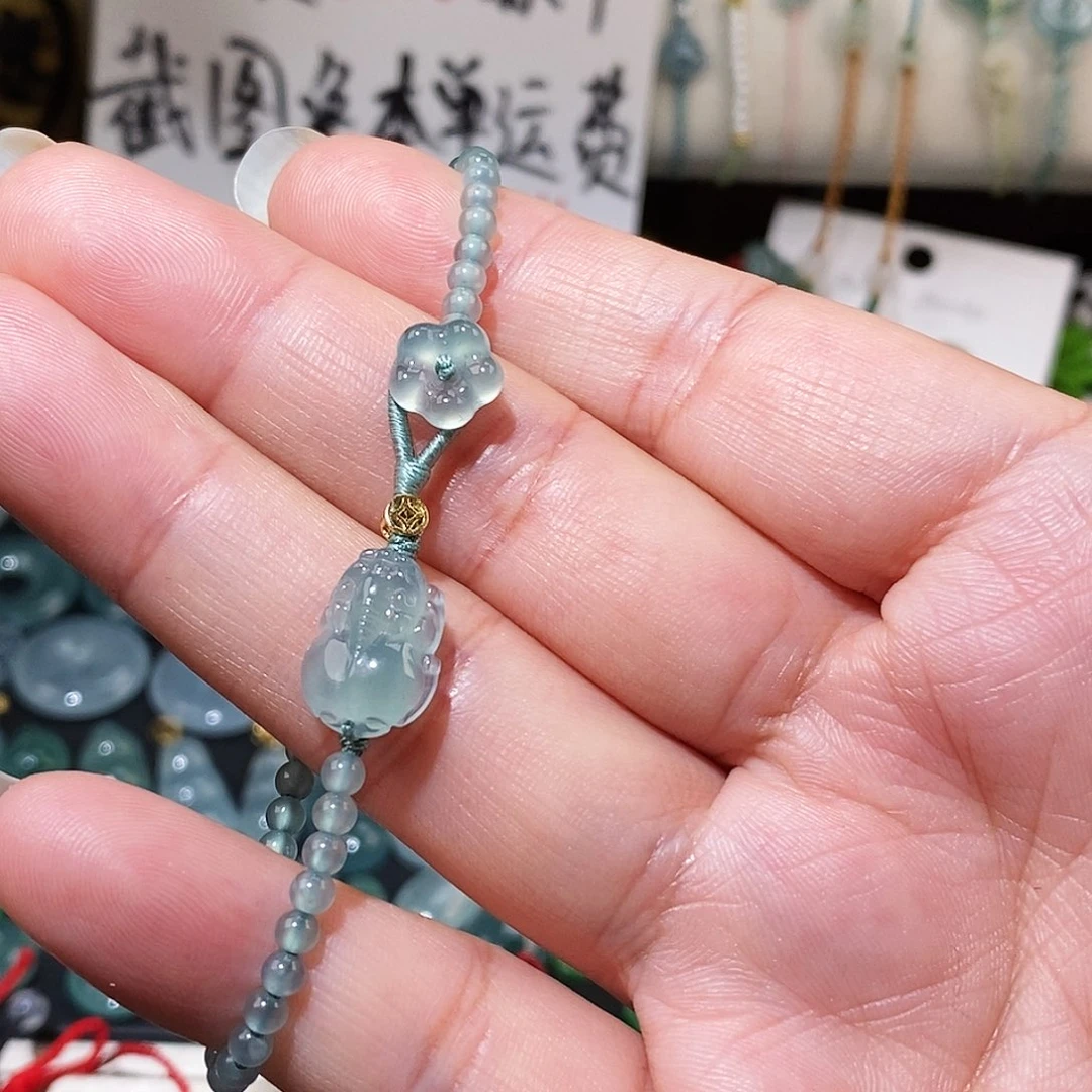 翡翠未镶嵌颈饰貔貅手链16