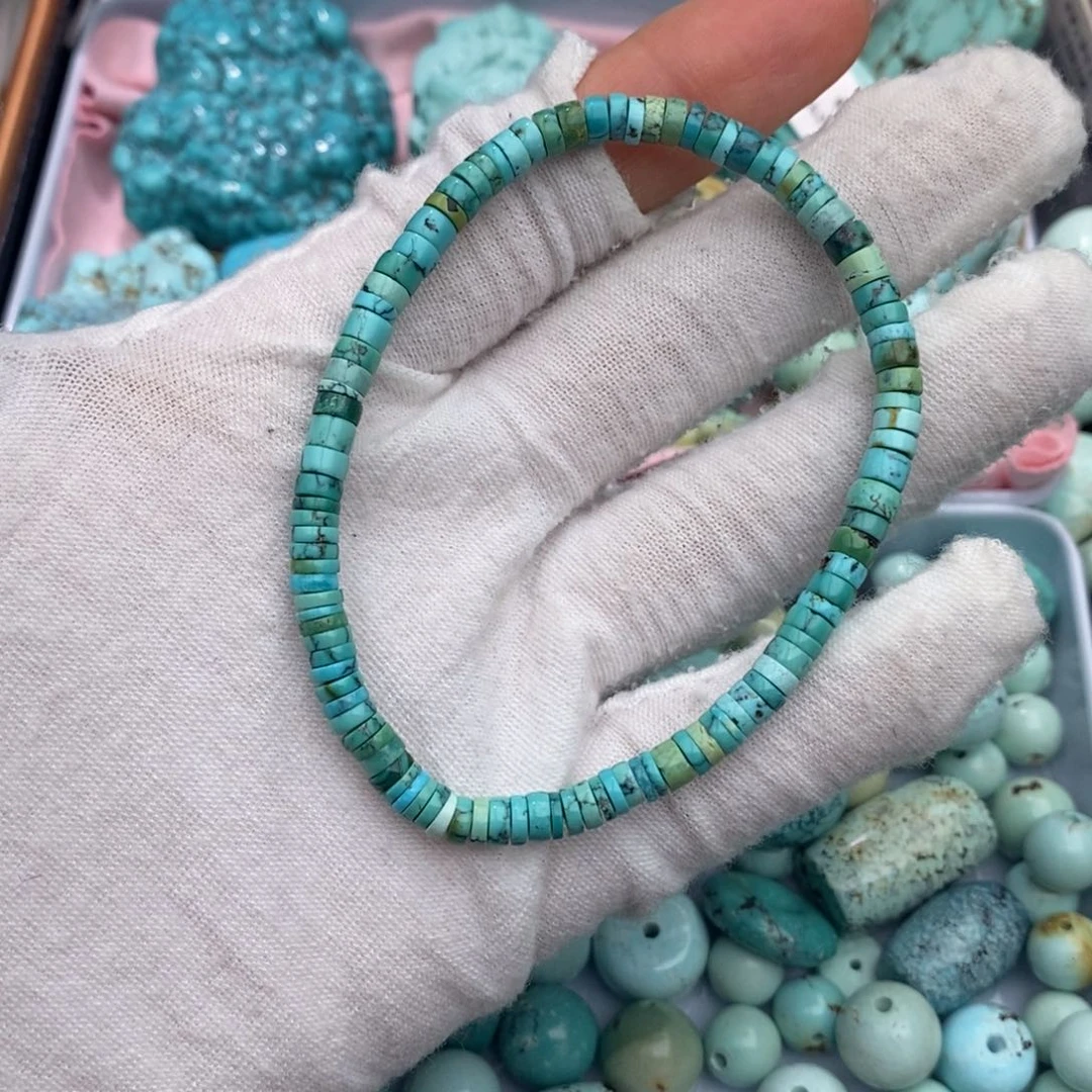 未镶嵌绿松石卡4+直切手串